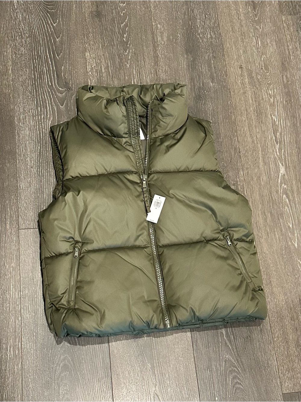 Old Navy Womans Olive Green Puffer Vest Size XSmall